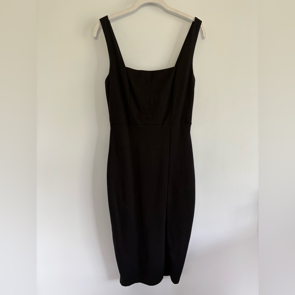 Lulu's Black Sleeveless Midi Sheath Dress